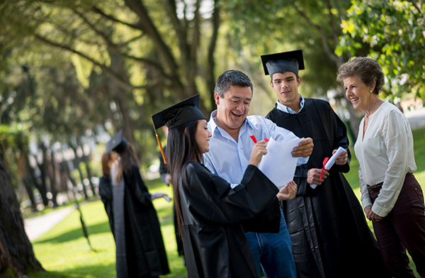 Family on graduation day